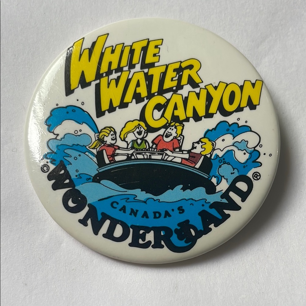 Vintage White Water Canyon Canada’s Wonderland Button